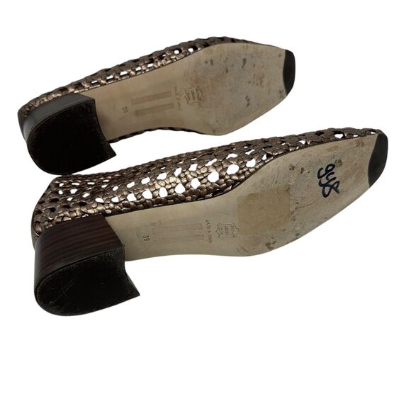 Miista Bronze Woven Heels - Picture 3 of 5